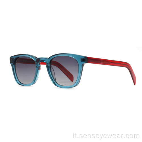 UV400 Eco Bio Bio Vintage Acetato Tonalità Polarizzate Occhiali da sole